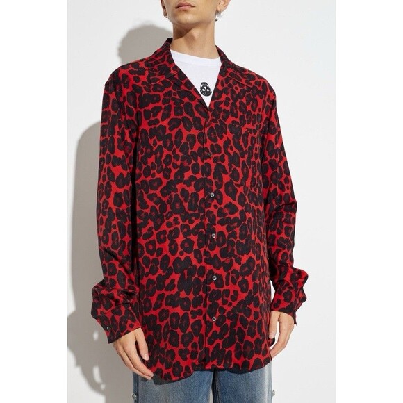 ALEXANDER MCQUEEN MCQUEEN LEOPARD PRINT SHIRT $1155 IN...